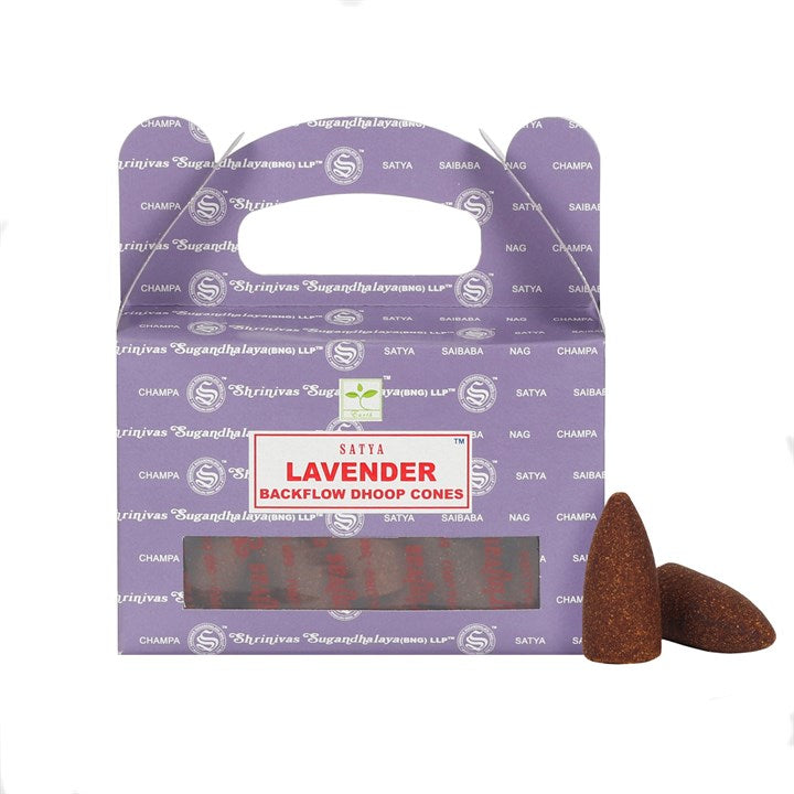 Set of 6 Lavender Backflow Dhoop Cones by Satya (6/30) 🇬🇧