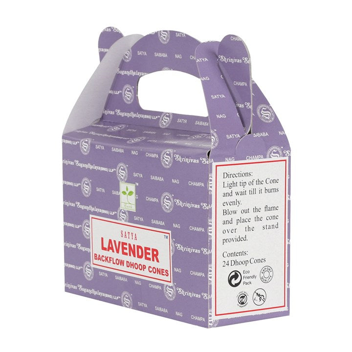 Set of 6 Lavender Backflow Dhoop Cones by Satya (6/30) 🇬🇧