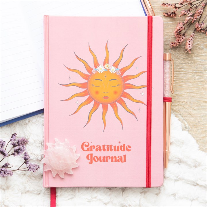 The Sun Gratitude Journal with Rose Quartz Pen 🇬🇧