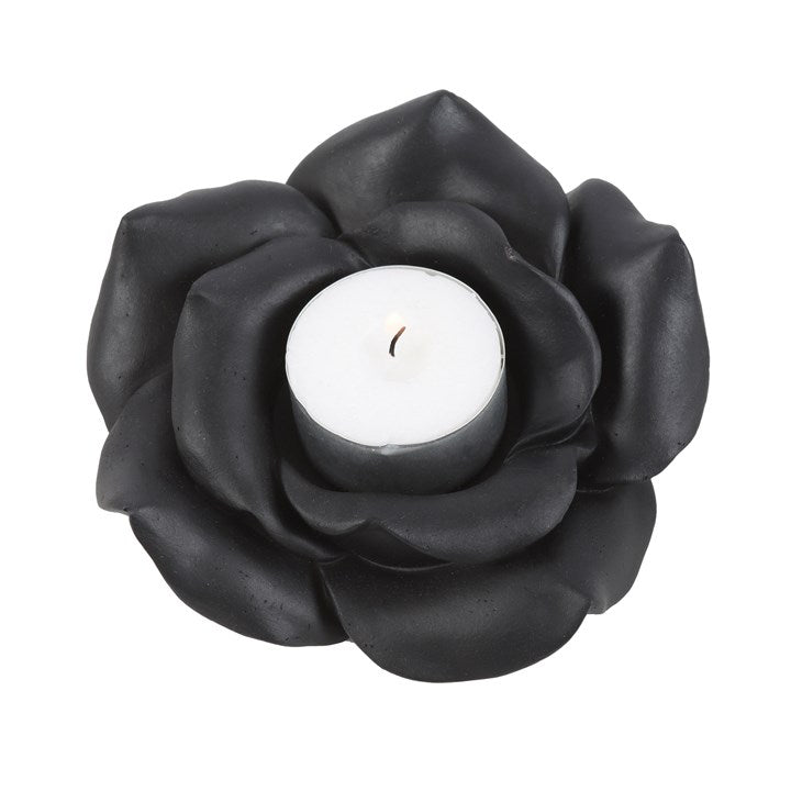 Black Rose Resin Tealight Candle Holder 🇬🇧