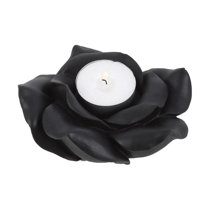 Black Rose Resin Tealight Candle Holder 🇬🇧