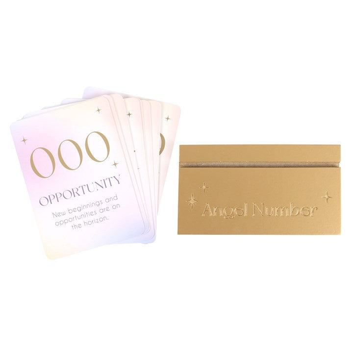 Angel Number Affirmation Cards with Wooden Stand 🇬🇧