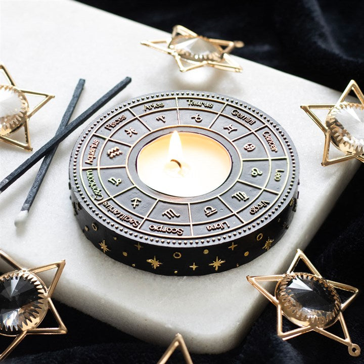 Astrology Wheel Tealight Candle Holder 🇬🇧