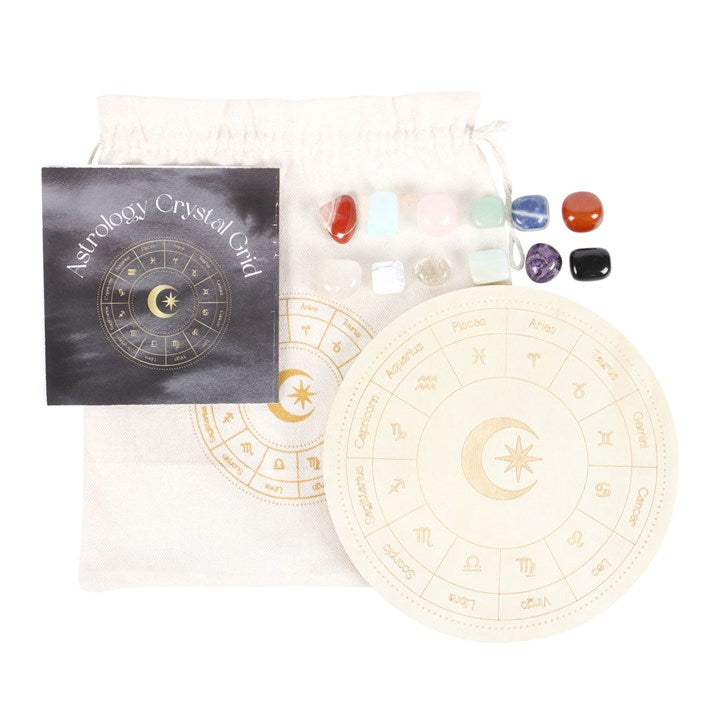 Astrology Wheel Crystal Grid Set 🇬🇧