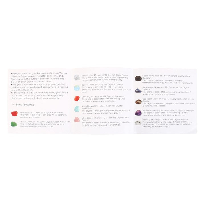 Astrology Wheel Crystal Grid Set 🇬🇧
