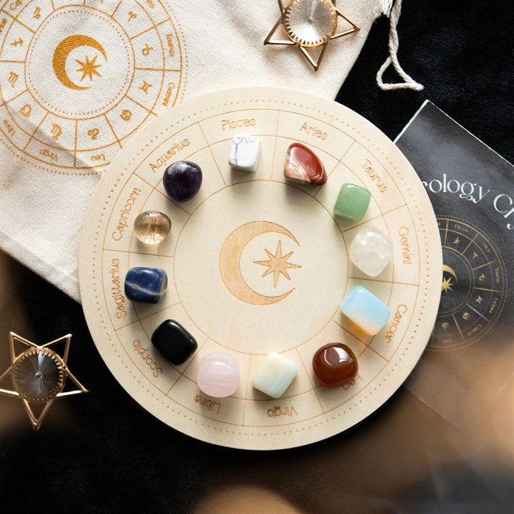 Astrology Wheel Crystal Grid Set 🇬🇧