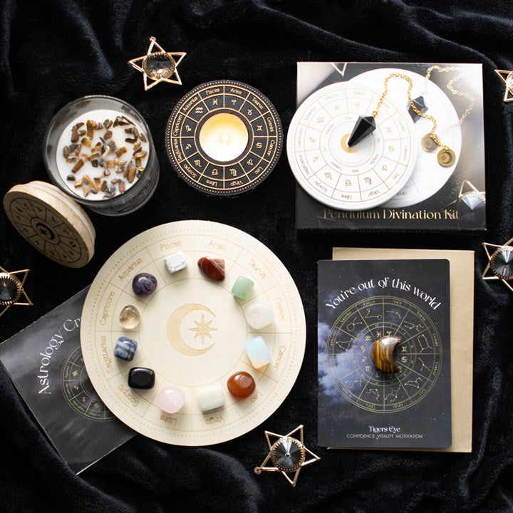 Astrology Wheel Crystal Grid Set 🇬🇧