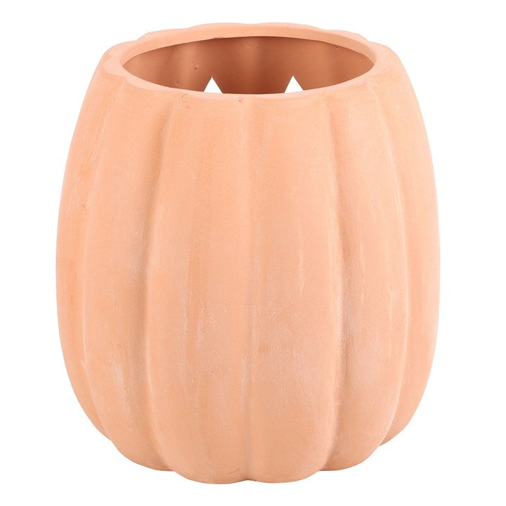 25cm Terracotta Cut Out Pumpkin Decoration 🇬🇧