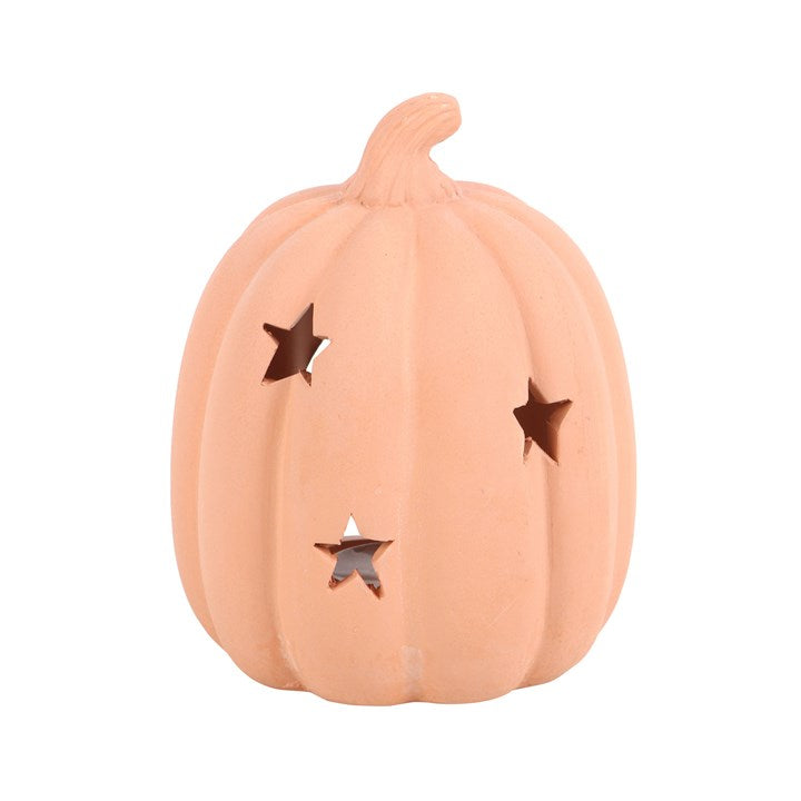 9cm Terracotta Pumpkin Tealight Holder 🇬🇧