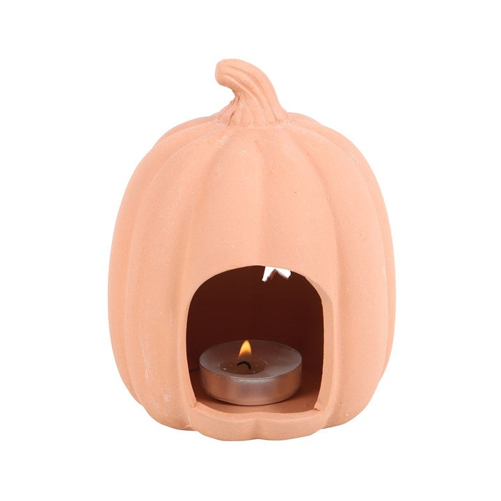9cm Terracotta Pumpkin Tealight Holder 🇬🇧