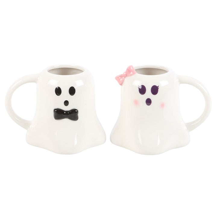 Mr and Mrs Boo Ghost Shaped Mug Set 🇬🇧
