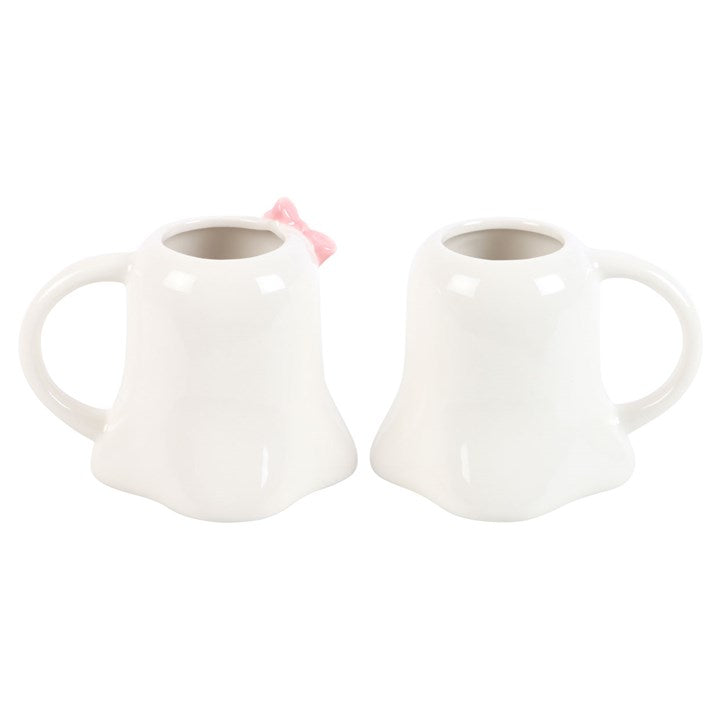 Mr and Mrs Boo Ghost Shaped Mug Set 🇬🇧