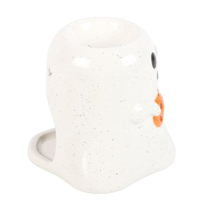 Ghost Shaped Oil Burner and Wax Warmer with Pumpkin 🇬🇧
