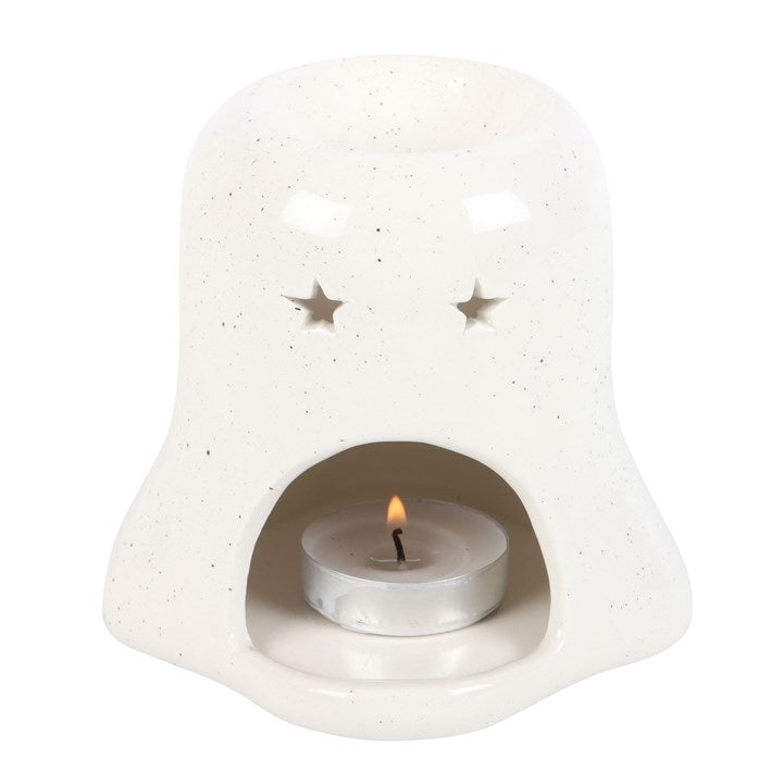 Ghost Shaped Oil Burner and Wax Warmer with Pumpkin 🇬🇧