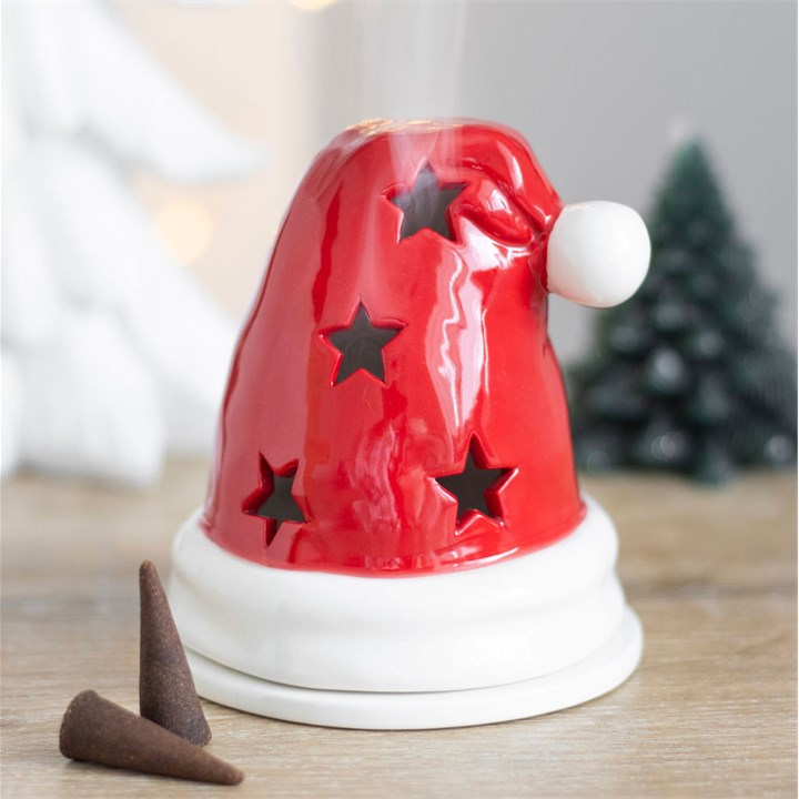 Santa Hat Incense Cone Burner and Tealight Holder 🇬🇧