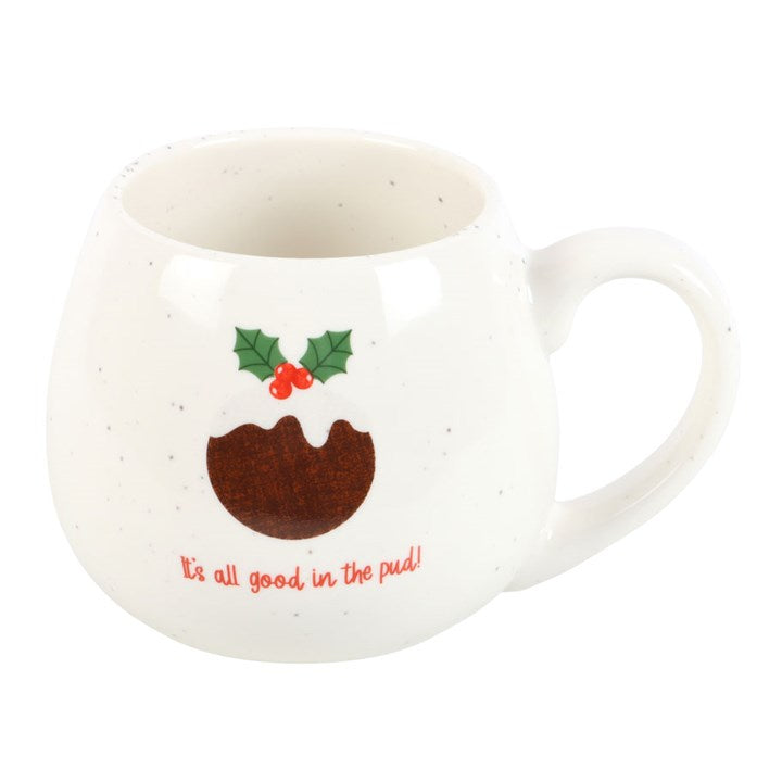 All Good in the Pud Rounded Christmas Mug 🇬🇧