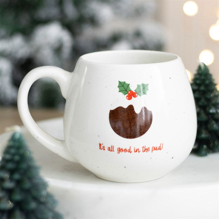 All Good in the Pud Rounded Christmas Mug 🇬🇧