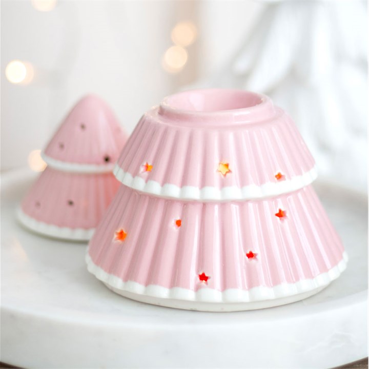 Pink Christmas Tree Oil Burner 🇬🇧