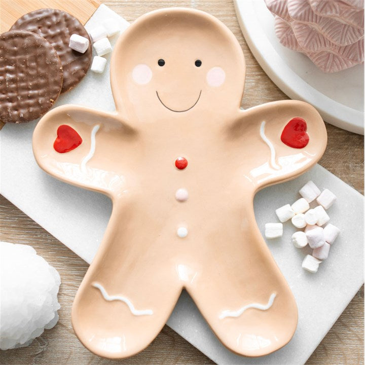 Gingerbread Man Ceramic Serving Plate 🇬🇧