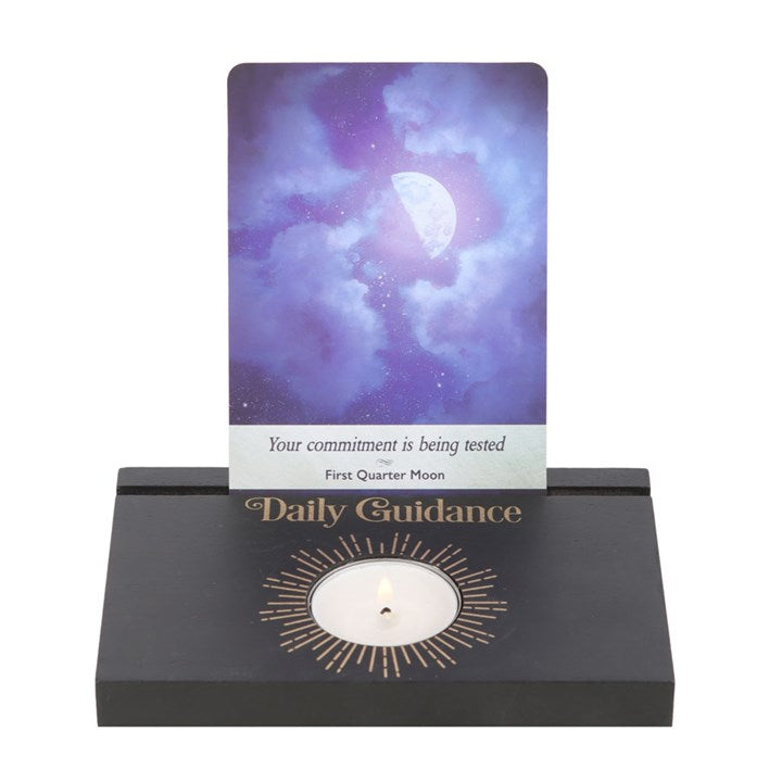 Black Daily Guidance Tarot Card Stand Tealight Holder 🇬🇧