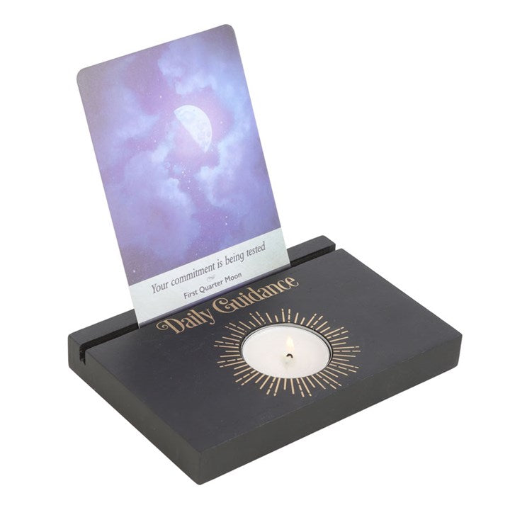 Black Daily Guidance Tarot Card Stand Tealight Holder 🇬🇧