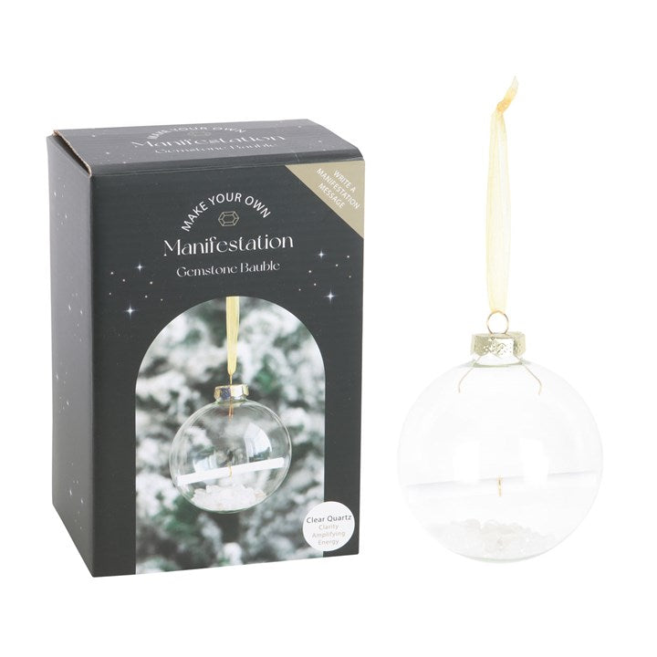 Clear Quartz Manifestation Christmas Bauble Kit 🇬🇧