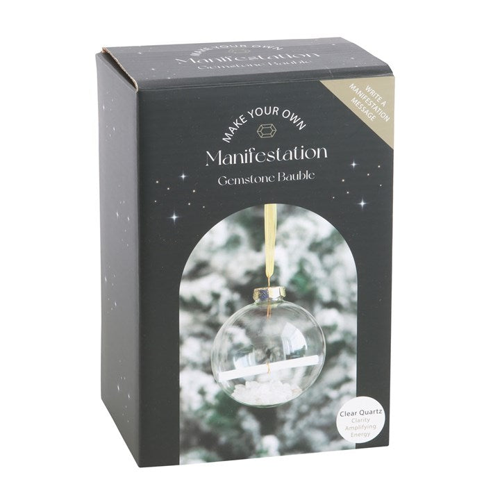 Clear Quartz Manifestation Christmas Bauble Kit 🇬🇧