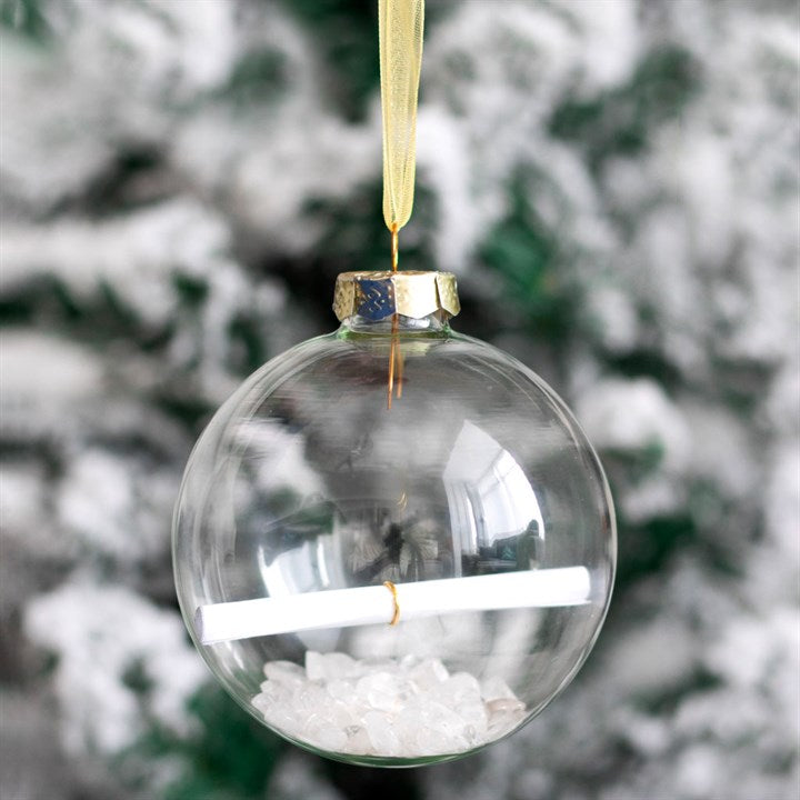 Clear Quartz Manifestation Christmas Bauble Kit 🇬🇧