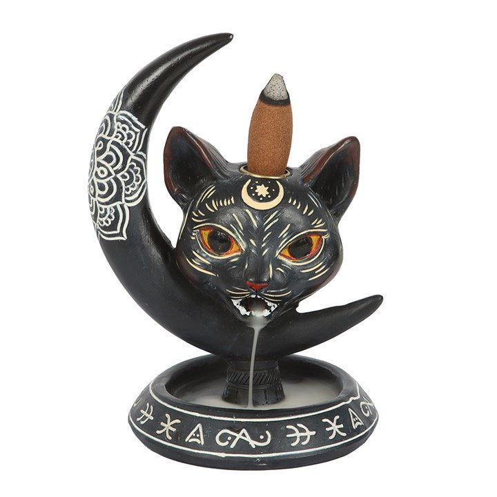 Black Cat Moon Backflow Incense Burner 🇬🇧