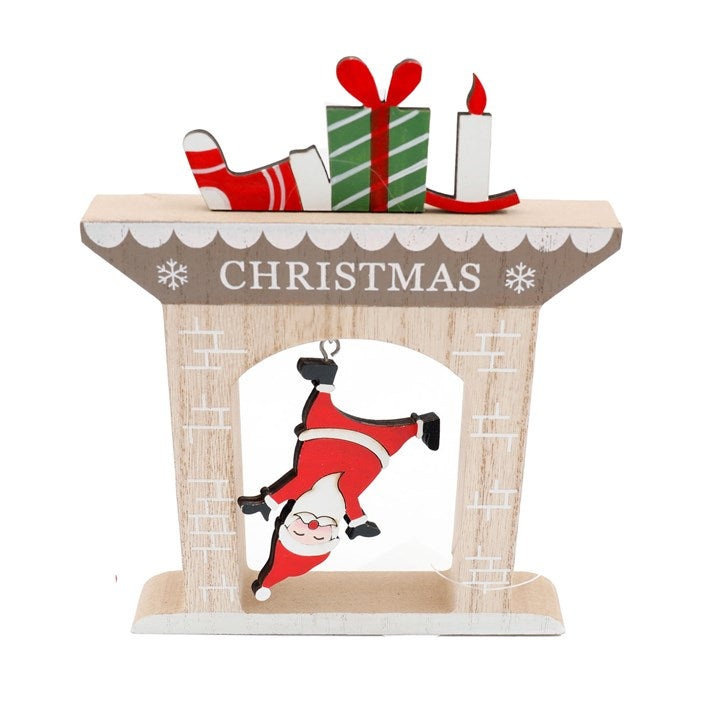 17cm Wooden Falling Santa Christmas Decoration 🇬🇧