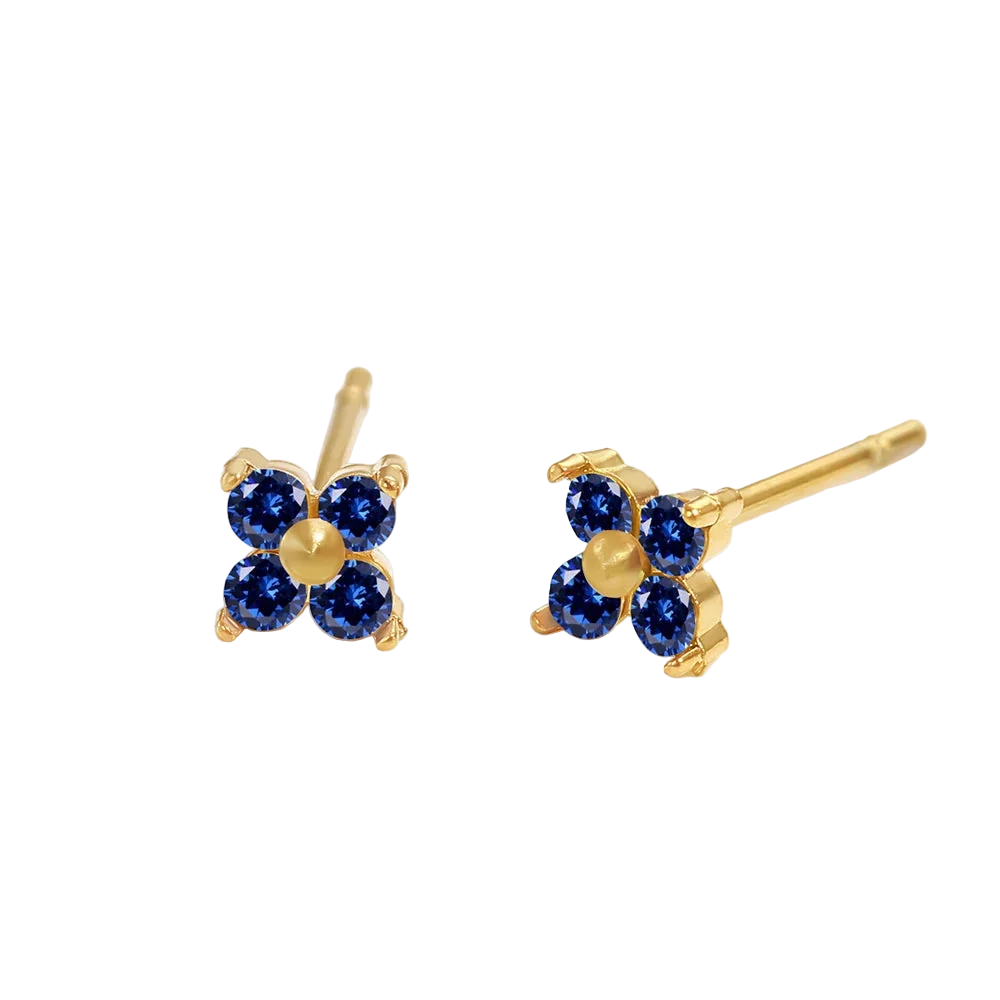 Birthstone Flower Stud Earrings 🇬🇧