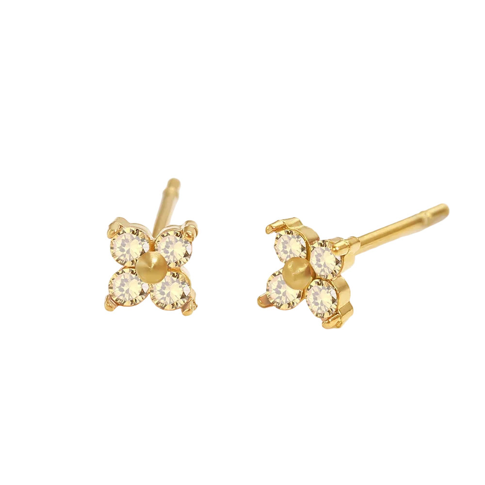 Birthstone Flower Stud Earrings 🇬🇧
