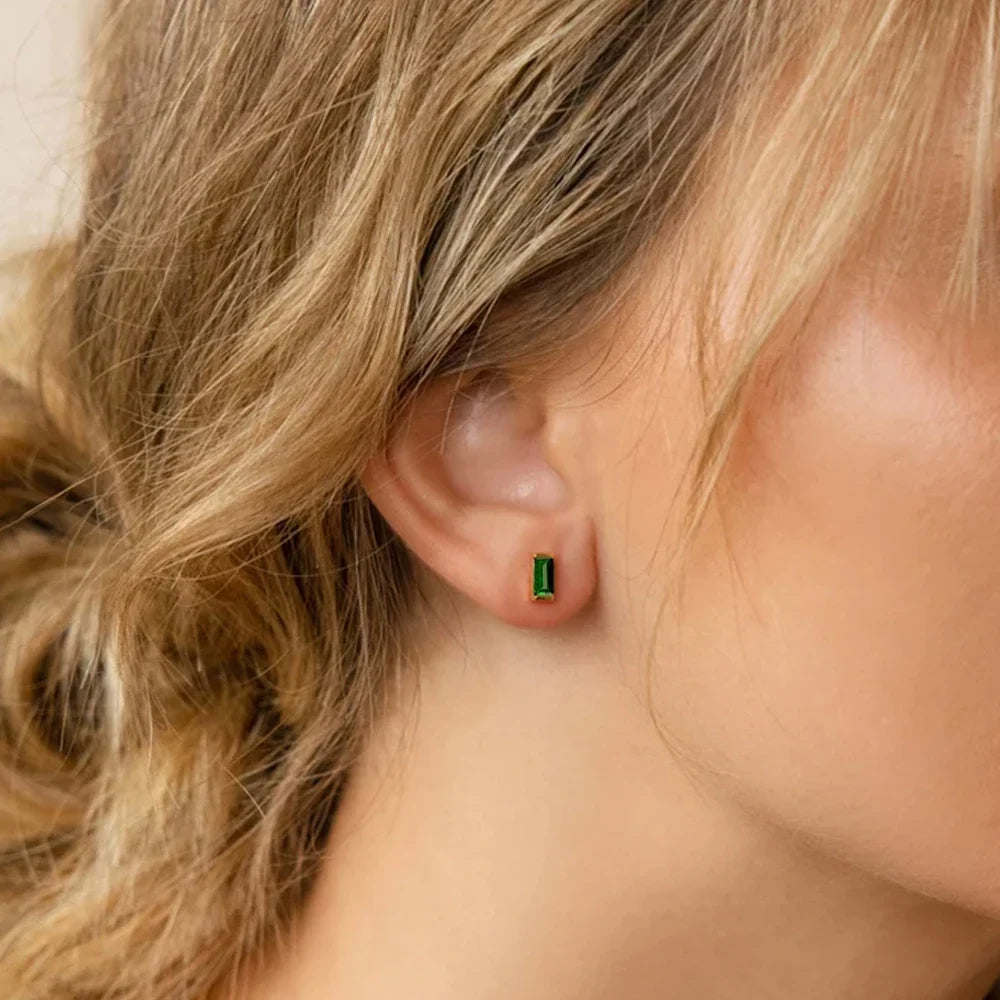 Rectangle Birthstone Earrings 🇬🇧