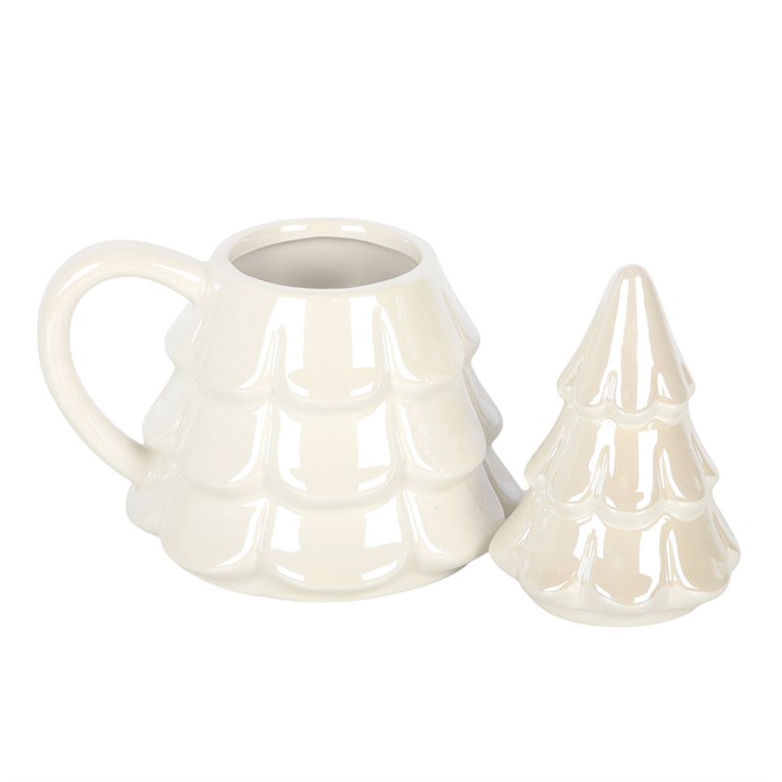 Iridescent Fir Tree Mug and Snowflake Spoon Set 🇬🇧