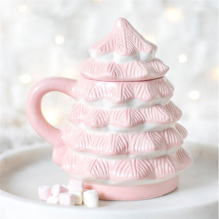 Pink Christmas Tree Shaped Mug 🇬🇧