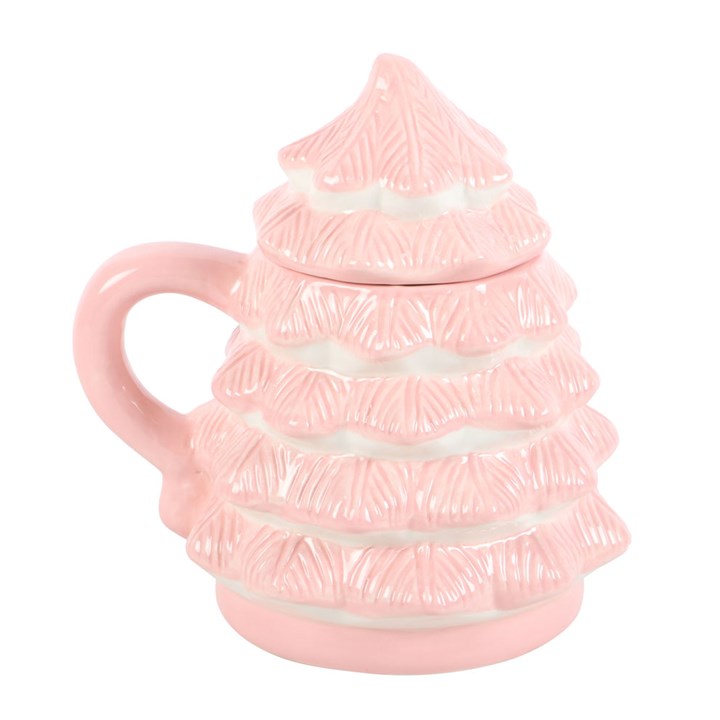 Pink Christmas Tree Shaped Mug 🇬🇧