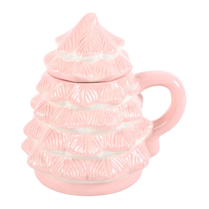 Pink Christmas Tree Shaped Mug 🇬🇧