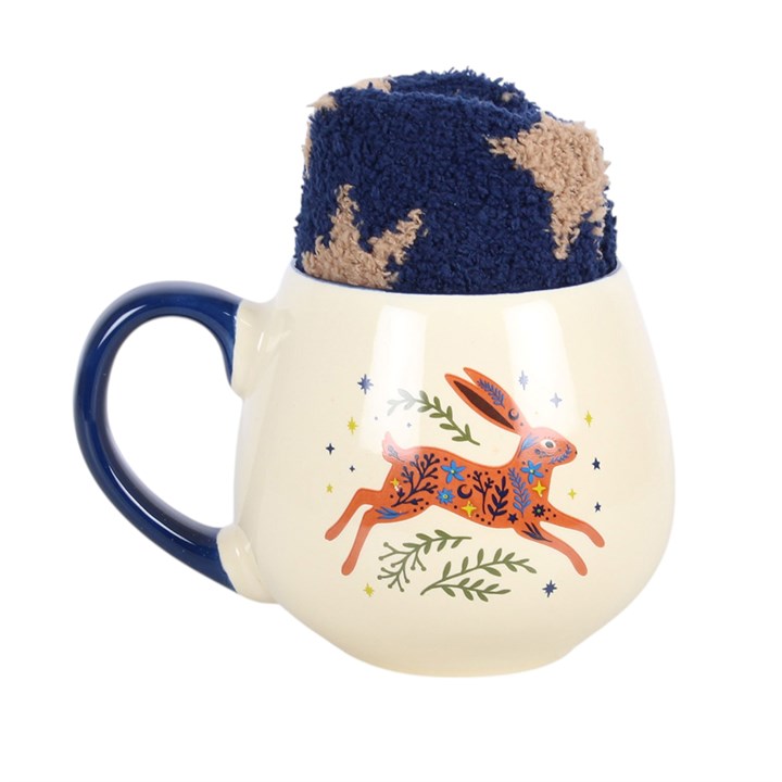 Leaping Hare Mug and Socks Set 🇬🇧