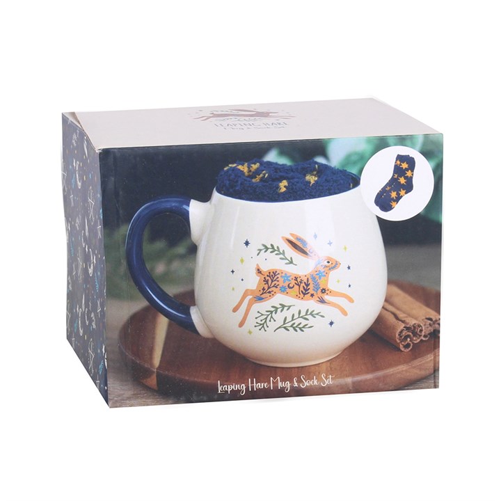 Leaping Hare Mug and Socks Set 🇬🇧