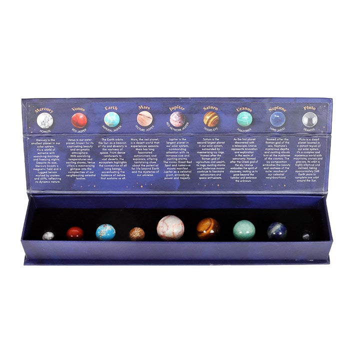 Solar System Gemstone Crystal Sphere Set 🇬🇧