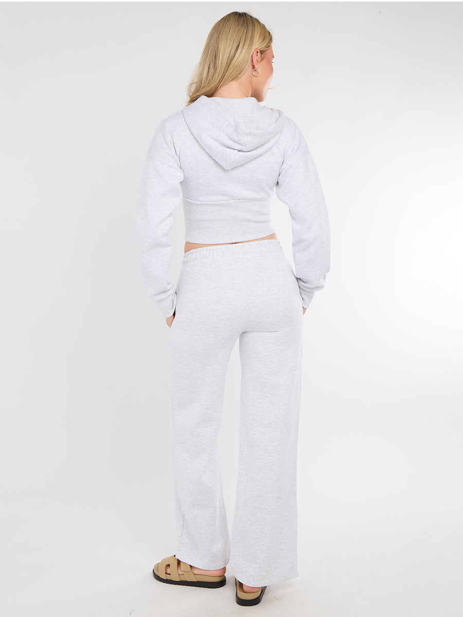 Cropped Zip Up Hood Sweatshirt & Wide Leg Trouser Tracksuit 🇬🇧