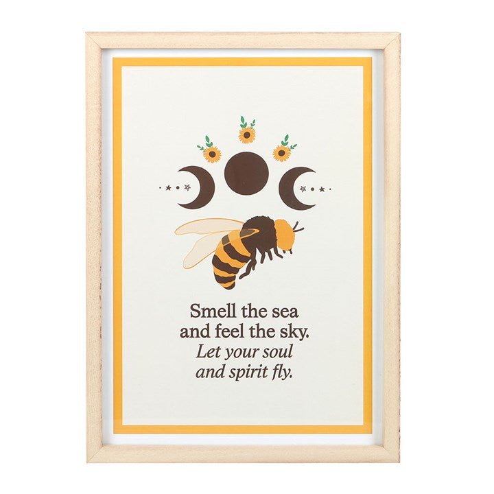 Summer Solstice Bee Framed Wall Art Print 🇬🇧