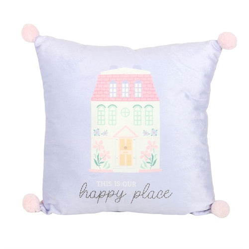 35cm Square This Is Our Happy Place Square Cushion 🇬🇧