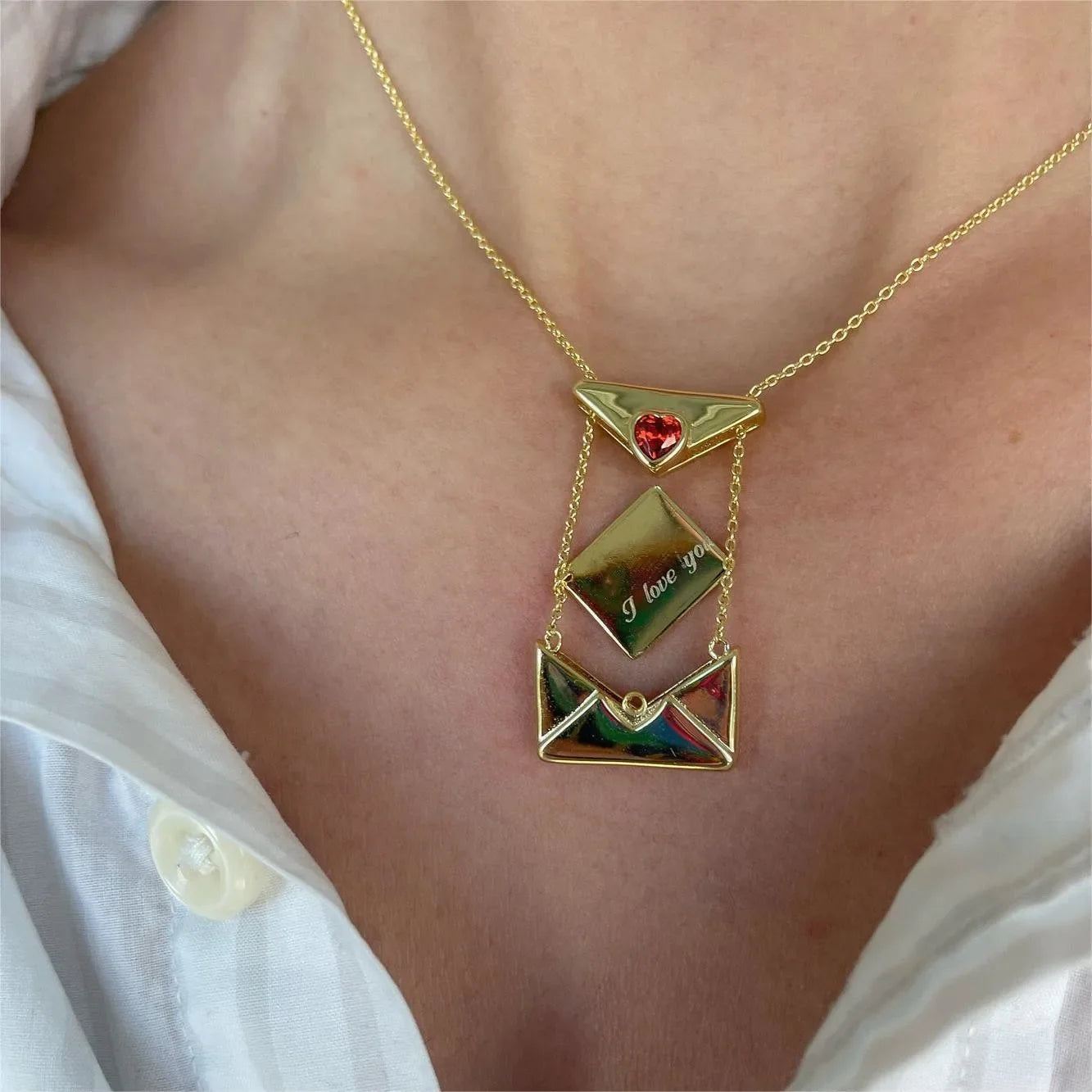 Envelope Heart Necklace 🇬🇧