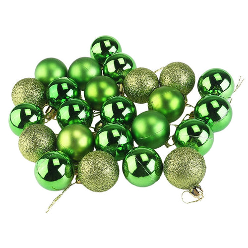 24 PCS 3cm Home Christmas Tree Decor Ball Bauble Hanging Xmas Party Ornament Decorations 🇬🇧