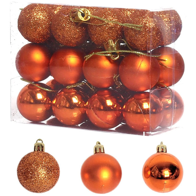 24 PCS 3cm Home Christmas Tree Decor Ball Bauble Hanging Xmas Party Ornament Decorations 🇬🇧
