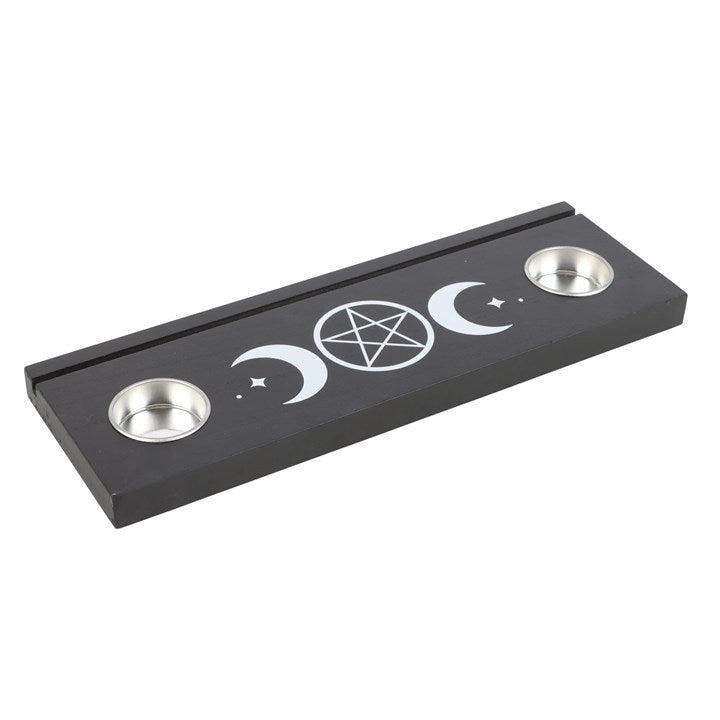 Black Triple Moon Tarot Card Stand Tealight Holder 🇬🇧