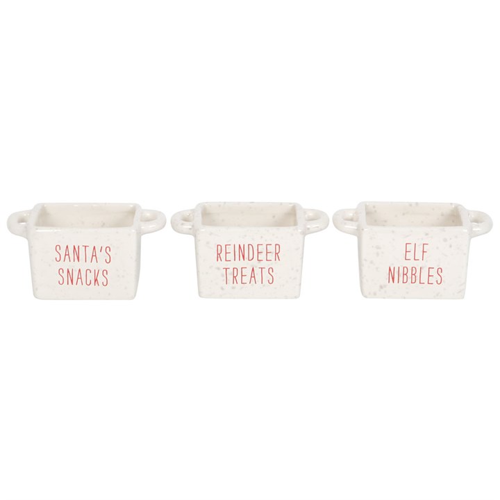 Set of 3 Ceramic Christmas Snack Bowls 🇬🇧