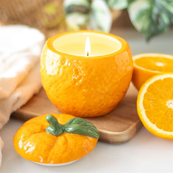 Orange Shaped Candle Jar 🇬🇧