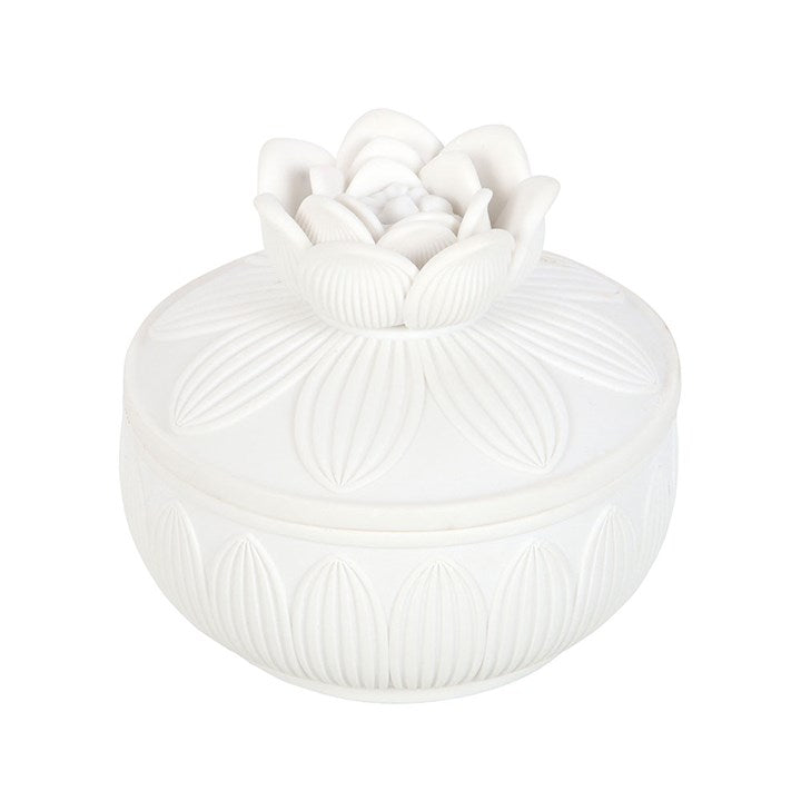 White Lotus Flower Trinket Box 🇬🇧